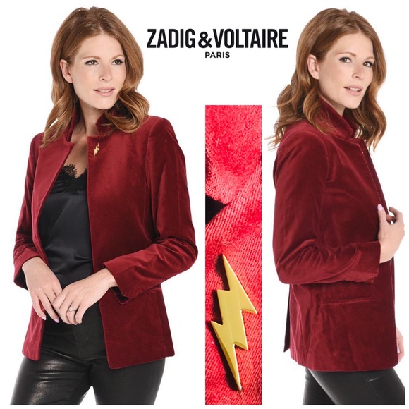 Zadig & Voltaire Jackets & Blazers - ZADIG & VOLTAIRE VOLLY VELOURS BLAZER